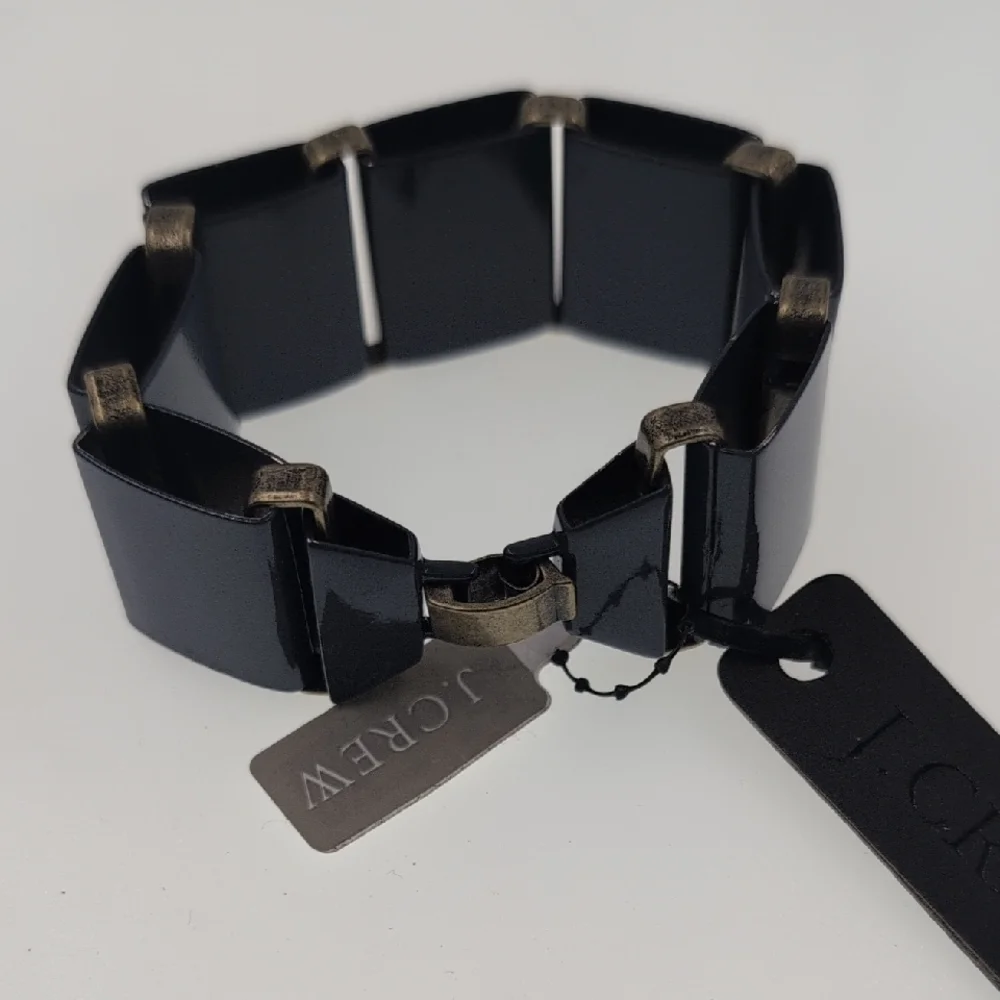 J. Crew Dark Blue Bracelet with Gold Accents